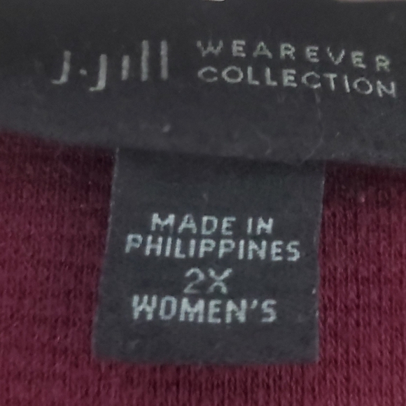 J.Jill Wearever 2X Burgandy Wine Duster Cardigan EUC - Picture 3 of 6